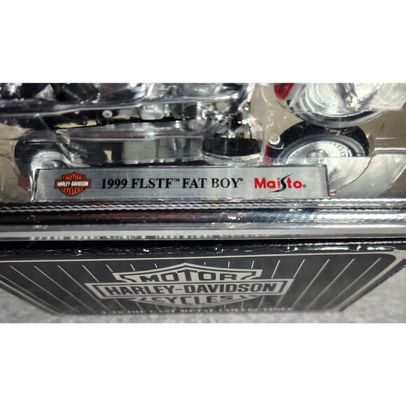 Maisto Harley-Davidson 1999 FLSTF Fat Boy 1:18 Diecast Metal Collectible New - Picture 4 of 8